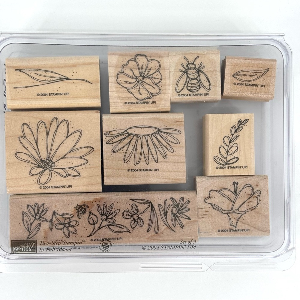 Stampin' Up! ‘Two-Step Stampin' In Full Bloom, Set of Nine Rubber Stamps